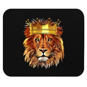 Discover King Lion Head Gold Crown Gifts Lion Costumes Gift Mouse Pads