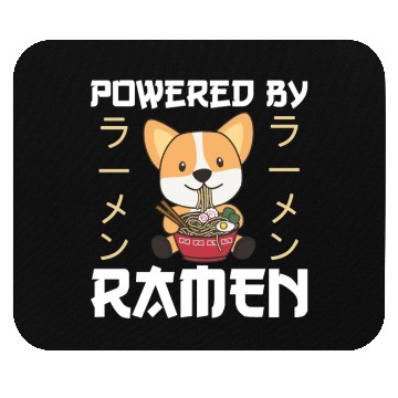 Discover Corgi Powered By Ramen Cute Kawaii Noodle Dogs Mouse Pads