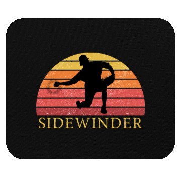 Discover Sidewinder Sidearm Baseball Pitcher Retro Vintage Mouse Pads