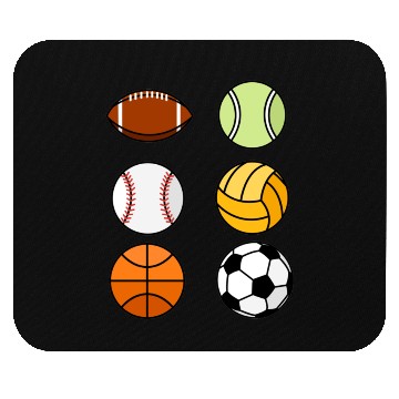 Discover Sports Balls Mouse Pads