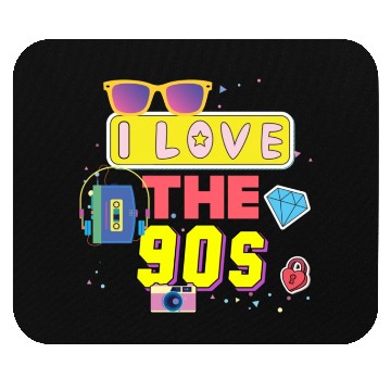 Discover I Love The 90s Vintage 1990s Men Women 90's Mouse Pads