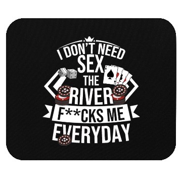 Discover Poker Cards Funny River Bluff Fold Poker Player Mouse Pads