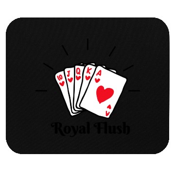 Discover Royal Flush Poker Mouse Pads