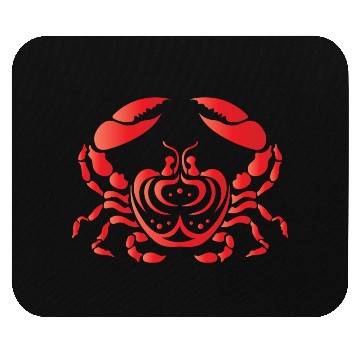Discover Red Crab, Tribal Art Style Mouse Pads