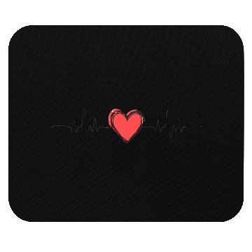 Discover heart beat Mouse Pads