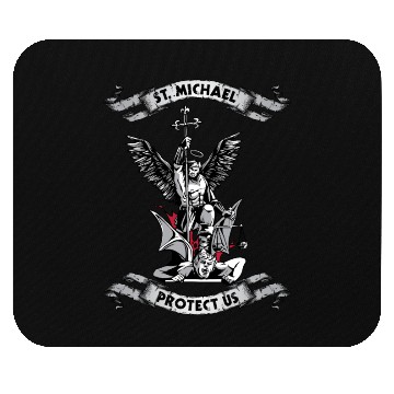 Discover Archangel Saint Michael Protect Us Defend Us Mouse Pads