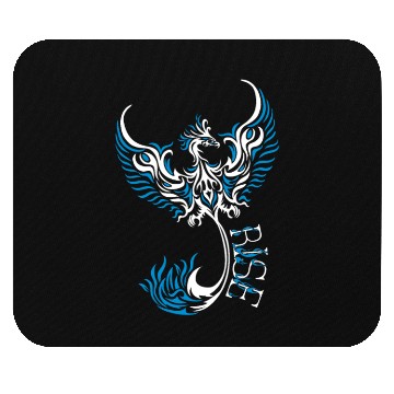 Discover PHOENIX Tattoo/Tribal art - White and Blue,, Mouse Pads