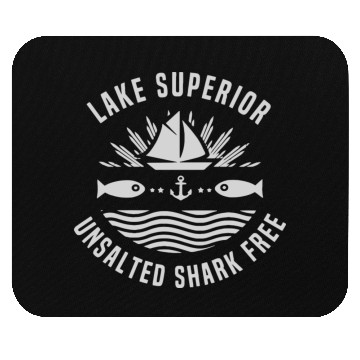 Discover Lake Superior Unsalted Shark Free Great Lakes Fish Mouse Pads