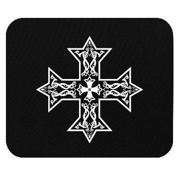Discover Coptic Orthodox Cross White Mouse Pads