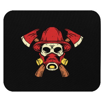 Discover Jobs fireman head and axe Mouse Pads