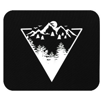 Discover Triangle frame artwork with wilderness landscape Mouse Pads