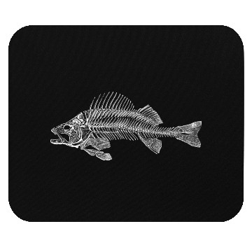 Discover Fish water sea fisherman fishing skull bones Mouse Pads