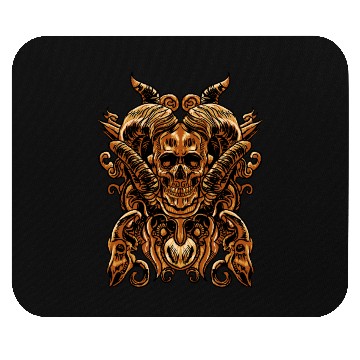 Discover Devil Skull Evil Monster Killer Satan Gift Mouse Pads