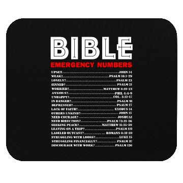 Discover Emergency Bible Numbers Mouse Pads