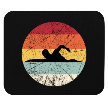 Discover Vintage Swim Crawl Retro Swimming Gift Front Crawl Mouse Pads