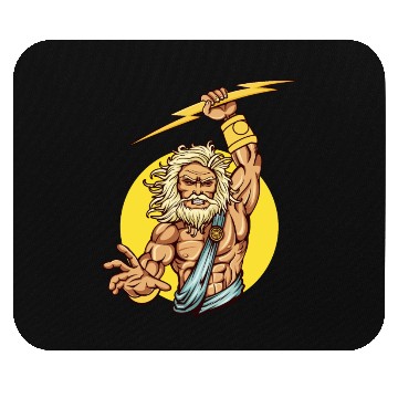 Discover Comic - God Zeus Lightning - bright Mouse Pads