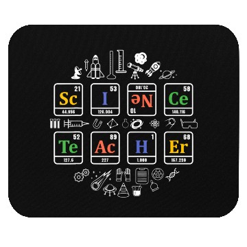 Discover Science teacher periodic table chemistry elements Mouse Pads