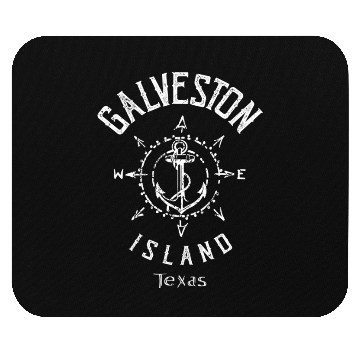 Discover Galveston Island Compass Rose Texas Mouse Pads