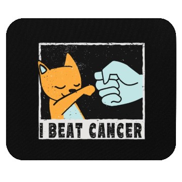 Discover cut little Cat Cancer Survivor I Beat Cancer Mouse Pads
