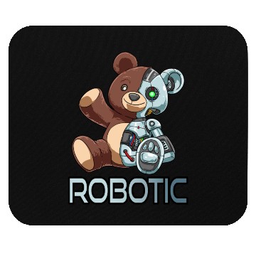 Discover Funny Bear Robot Robotic Cuddling Cyborg Mouse Pads