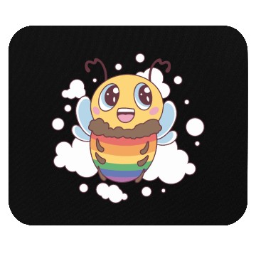Discover LGBT BEE cute pride rainbow bee Mouse Pads
