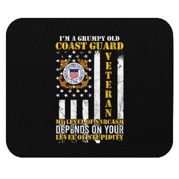Discover I'm a Grumpy Old US Coastguard Veteran Serving Mouse Pads