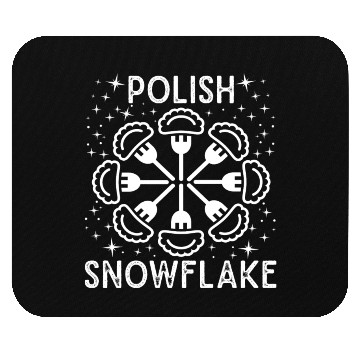 Discover Polish Pierogi Snowflake Christmas Mouse Pads