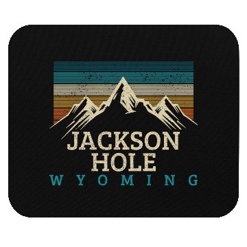 Discover Jackson Hole Wyoming Vintage Mountains Nature Souv Mouse Pads