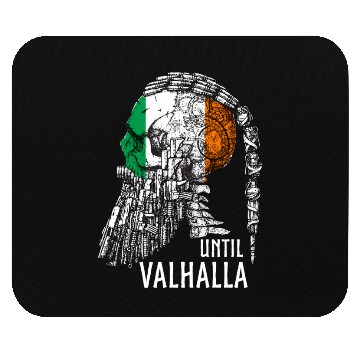 Discover Until Valhalla, Vikings, Viking irish Flag Mouse Pads