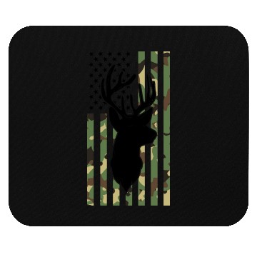 Discover Camouflage American Flag Deer Hunting Mouse Pads