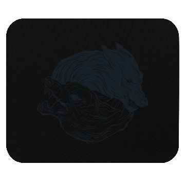 Discover Wolf yin yang meditation philosophy symbol Mouse Pads