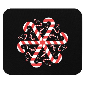Discover Candy Cane Gift Snowflake Candy Cane Christmas Mouse Pads