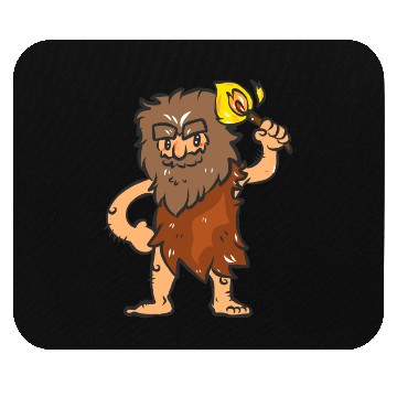 Discover Caveman with Torch Mouse Pads