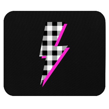 Discover Buffalo Plaid Lightning Bolt Pink Shadow Graphic P Mouse Pads
