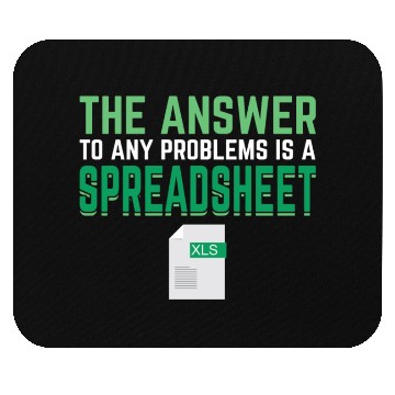 Discover Answer To Any Problems Is A Spreadsheet Excel Mouse Pads