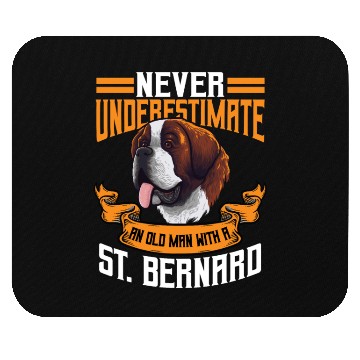 Discover Saint Bernard Gift Men Mouse Pads