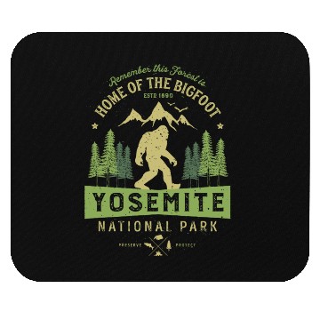Discover Yosemite National Park California Bigfoot Vintage Mouse Pads