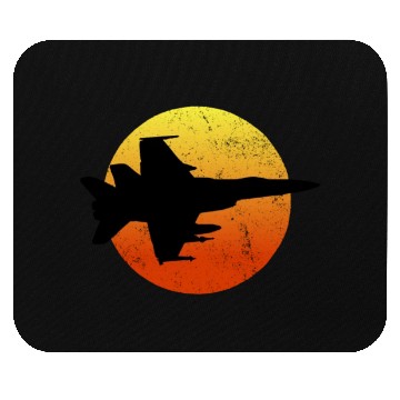 Discover F-18 Hornet Silhouette Retro Sunset Military F18f1 Mouse Pads