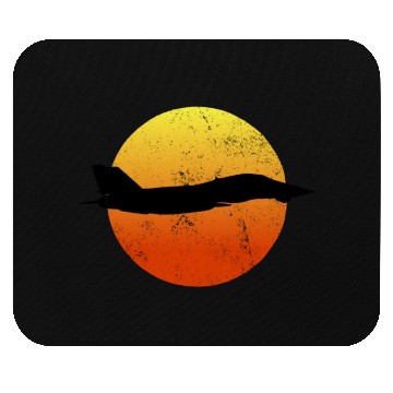 Discover F-14 Tomcat Silhouette Retro Sunset Military F14 Mouse Pads