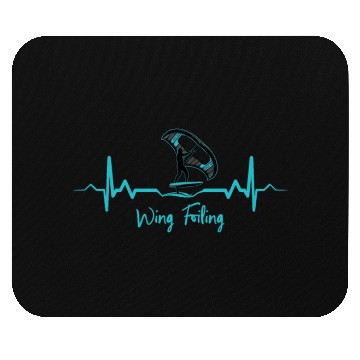 Discover Wing Foiling Wing Surfer Heartbeat Mouse Pads