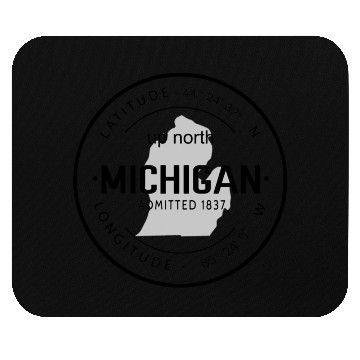 Discover Up North Michigan 1837 Great Lakes Latitude And Lo Mouse Pads
