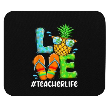 Discover Summer Love Teacher life Love Pineapple Mouse Pads