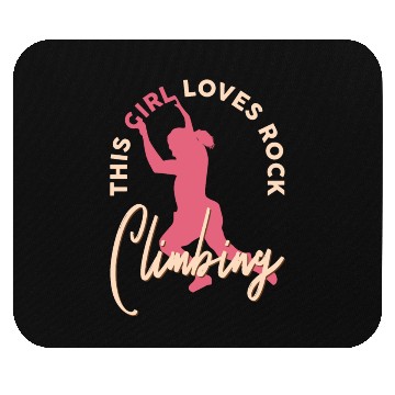 Discover Rock Climber Boulder This Girl Loves Rock Climbing Mouse Pads