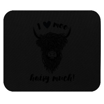 Discover I love moo cow farmer highland cattle Scottish Mouse Pads