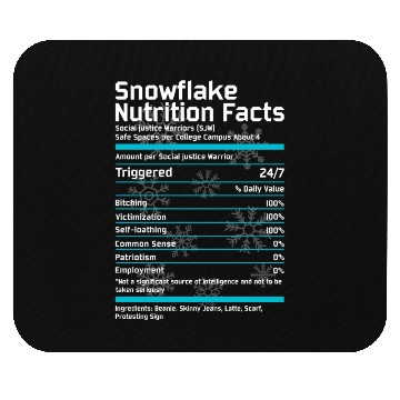 Discover Snowflake Nutrition Facts Mouse Pads