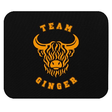 Discover Team ginger cow farmer highland cattle Scottish Mouse Pads