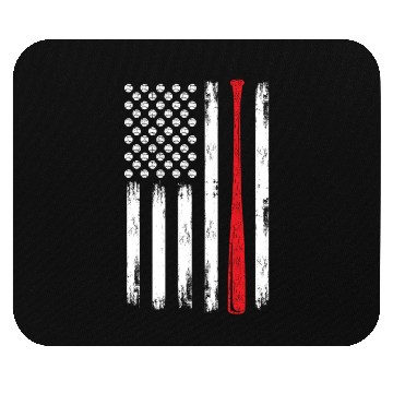 Discover Baseball US Flag Mouse Pads