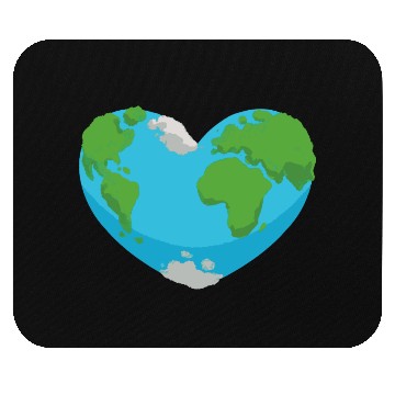 Discover Earth heart nature planet design Mouse Pads