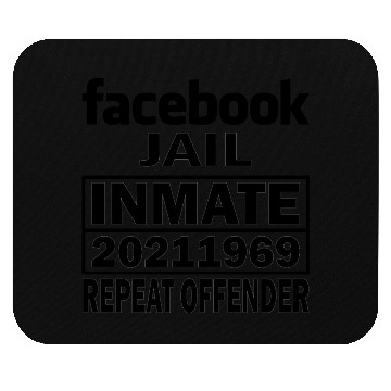 Discover Facebook Jail Black Mouse Pads