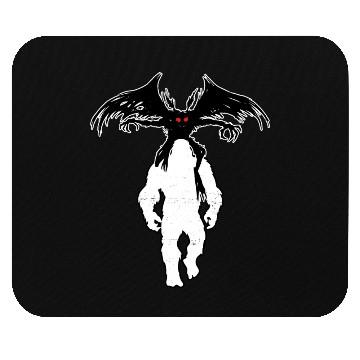 Discover Bigfoot Riding Mothman - Funny Sasquatch Myth Mouse Pads